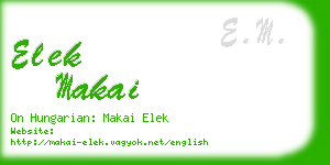 elek makai business card